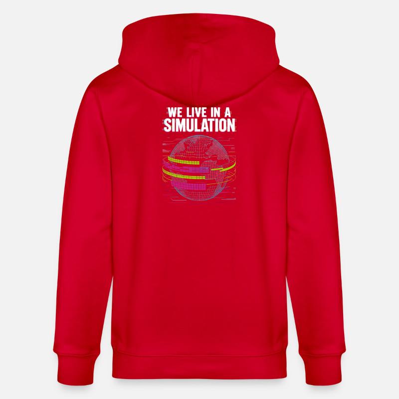 Nous vivons dans une simulation - Veste à capuche bio CULTIVATOR Stanley/Stella Unisexe - rouge