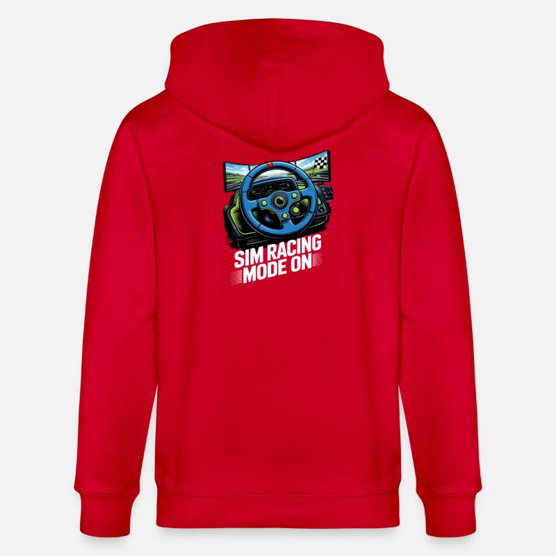 Sim Racing Modус An - Stanley/Stella Unisex Bio-Kapuzenjacke CULTIVATOR  - Rot