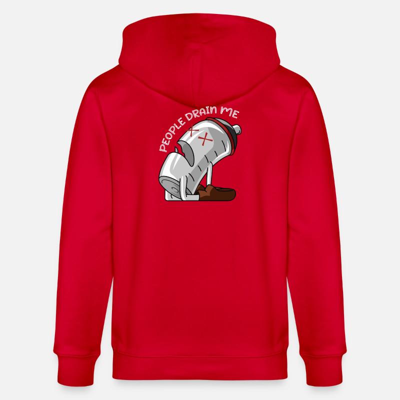 Introverti - Design drôle d’introverti - Sarcastic Sar - Veste à capuche bio CULTIVATOR Stanley/Stella Unisexe - rouge