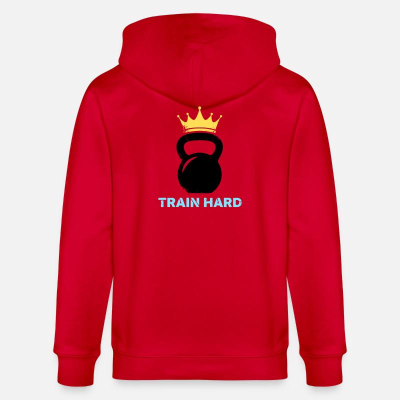 Kugelhantel Krone Train Hard - Stanley/Stella Unisex Bio-Kapuzenjacke CULTIVATOR  - Rot