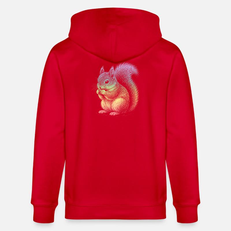 Eichhörnchen - Stanley/Stella Unisex Bio-Kapuzenjacke CULTIVATOR  - Rot