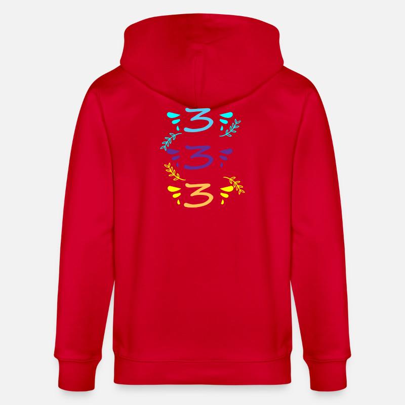 drei oder dreihundertdreiunddreißig - Stanley/Stella Unisex Bio-Kapuzenjacke CULTIVATOR  - Rot
