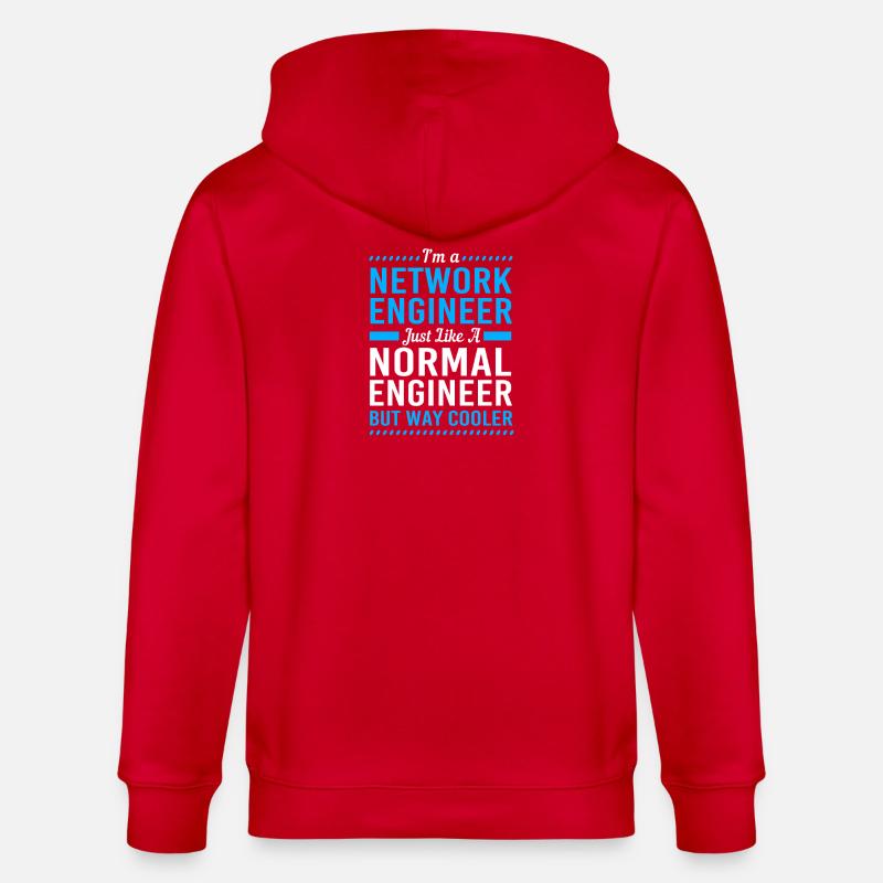 Network Computer Scientist Programmer Admin - Stanley/Stella CULTIVATOR  Unisex Organic Hooded Jacket - red
