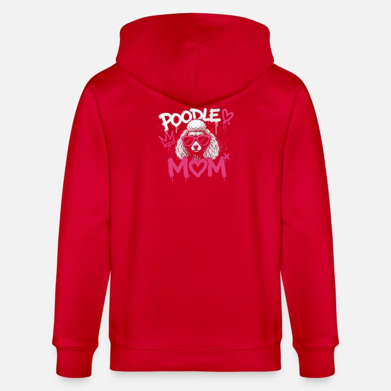 Maman Caniche Graffiti Rose - Veste à capuche bio CULTIVATOR Stanley/Stella Unisexe - rouge