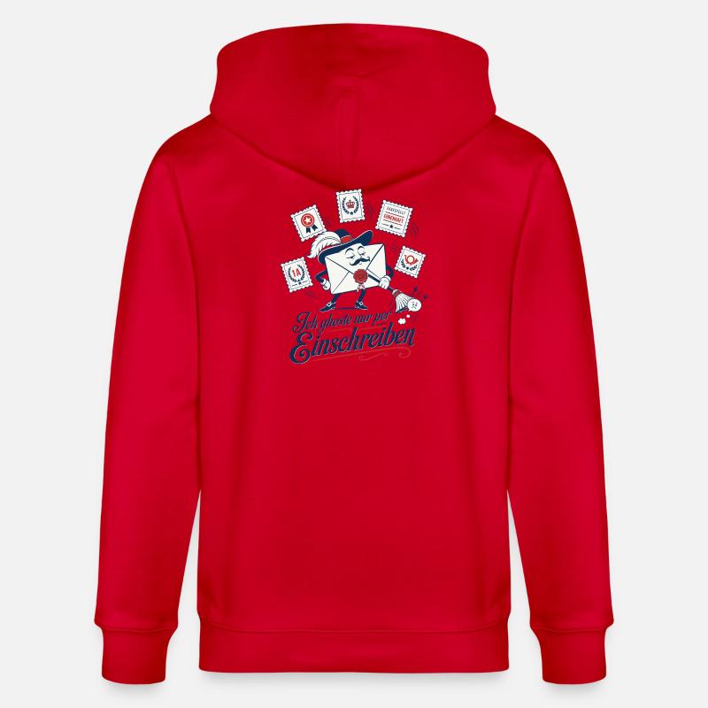 Ich ghoste nur per Einschreiben - Stanley/Stella Unisex Bio-Kapuzenjacke CULTIVATOR  - Rot