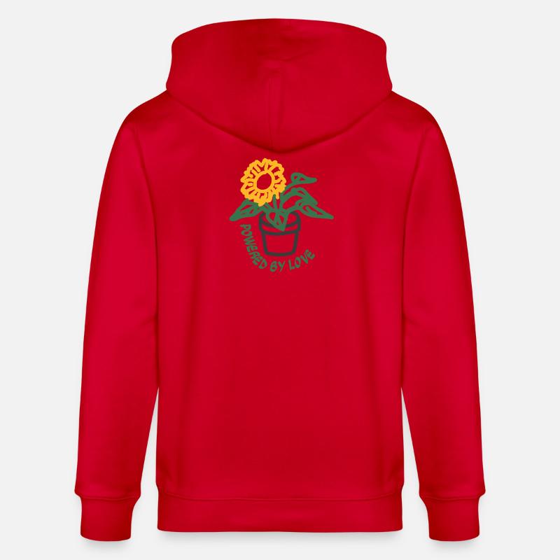 Boho Powered by Love Topf-Sonnenblume - Stanley/Stella Unisex Bio-Kapuzenjacke CULTIVATOR  - Rot
