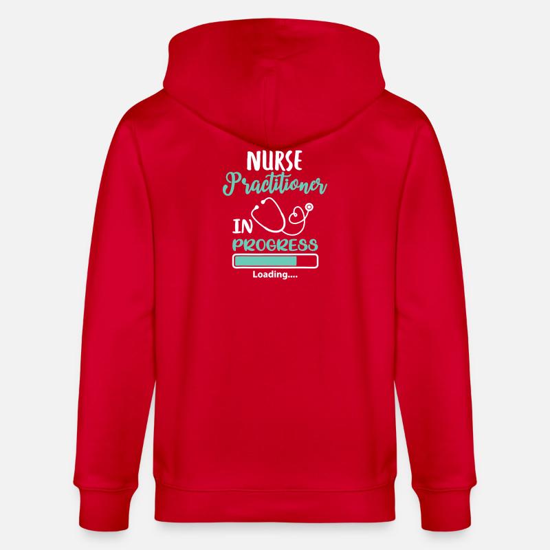Nurse Practitioner In Progress Loading - Stanley/Stella CULTIVATOR Unisex Organic Hooded Jacket - red