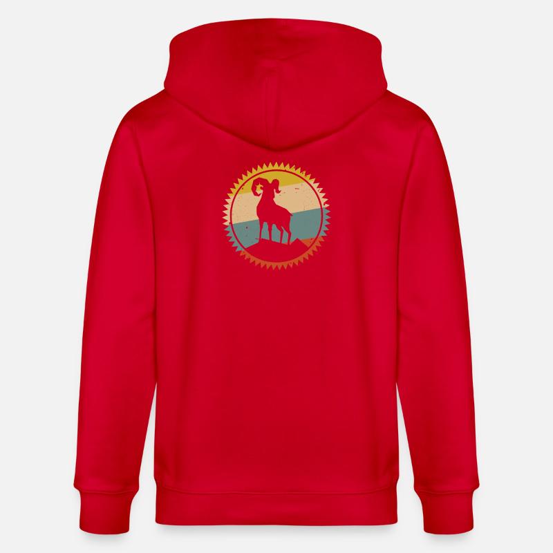 Desert Sunset Kamel Emblem - Stanley/Stella Unisex Bio-Kapuzenjacke CULTIVATOR  - Rot
