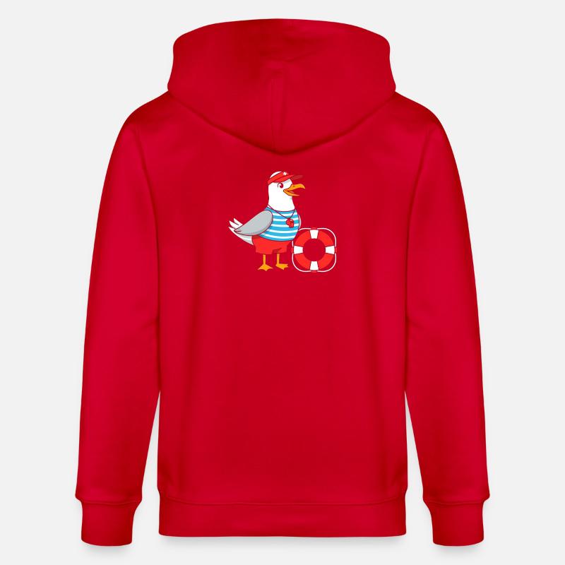 Conception de sauveteurs de mouette - Veste à capuche bio CULTIVATOR Stanley/Stella Unisexe - rouge