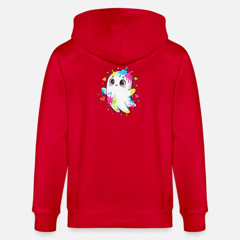 Kunterbunter Farbgeist - Veste à capuche bio CULTIVATOR Stanley/Stella Unisexe - rouge