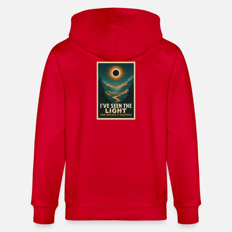 Light Disappears | Eclipse - Stanley/Stella CULTIVATOR Unisex Organic Hooded Jacket - red
