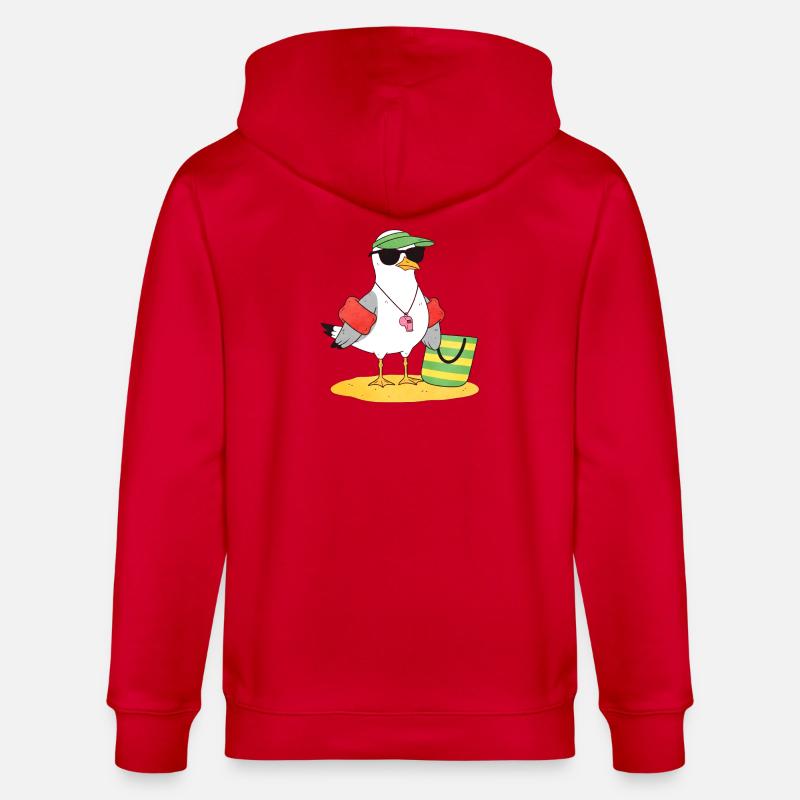 Seemöwe Strandlook - Stanley/Stella Unisex Bio-Kapuzenjacke CULTIVATOR  - Rot