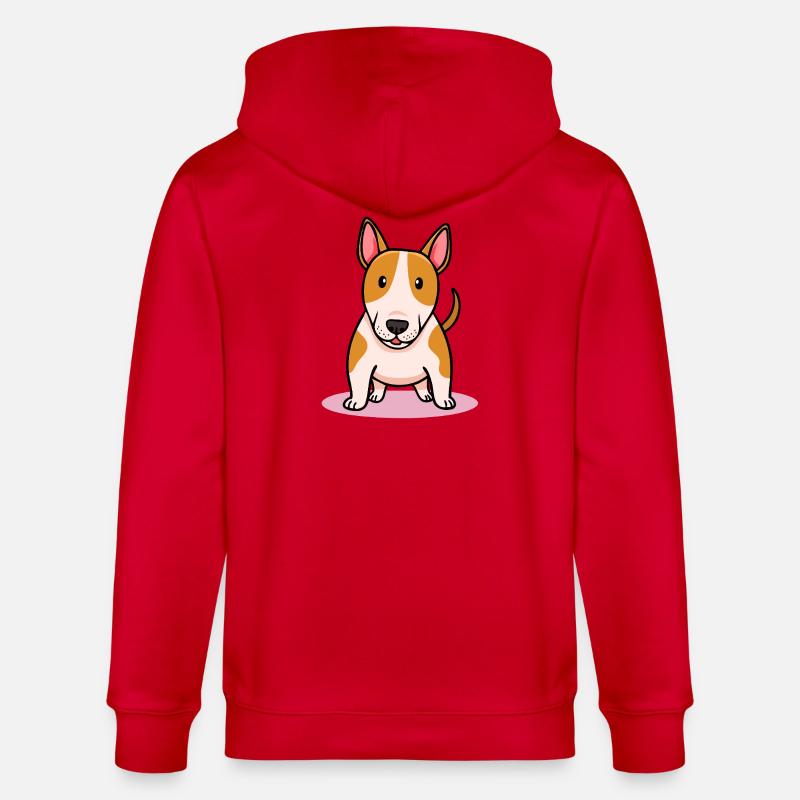 Bull Terrier (bande dessinée) - Veste à capuche bio CULTIVATOR Stanley/Stella Unisexe - rouge