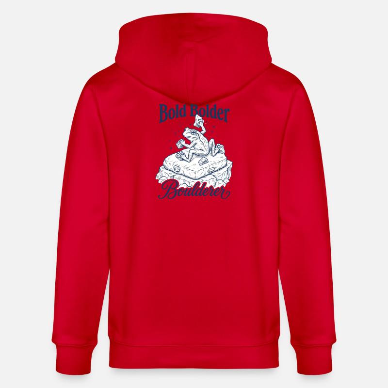 Bouldern Bold Bolder Boulderer - Stanley/Stella Unisex Bio-Kapuzenjacke CULTIVATOR  - Rot