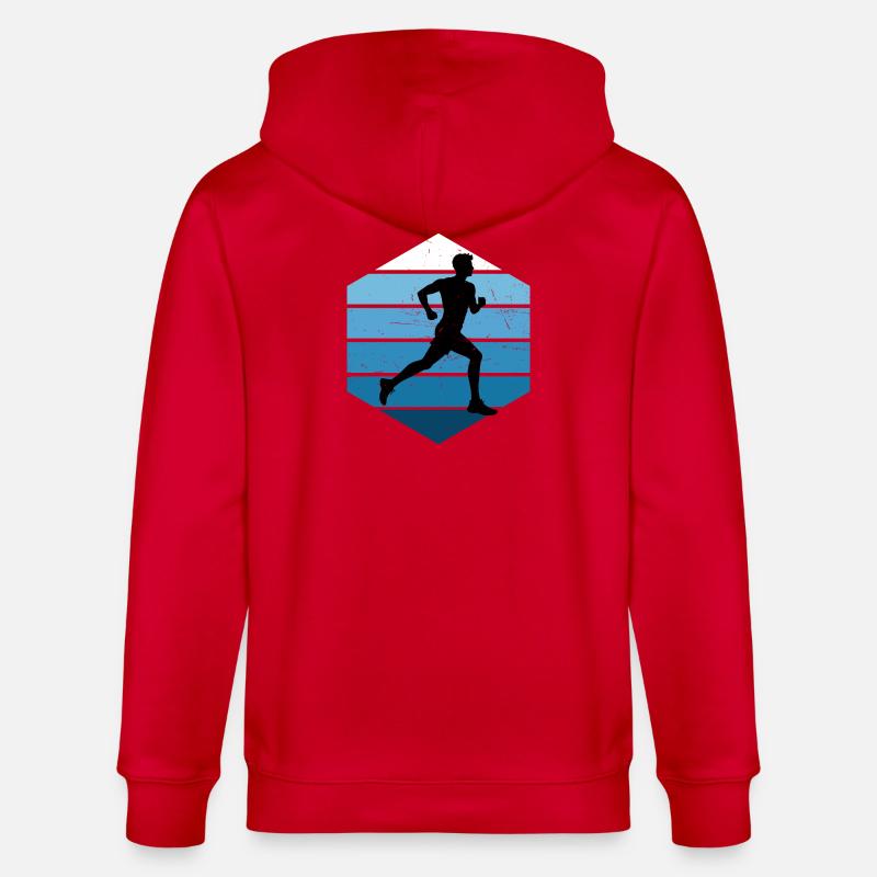 Geschenkidee für einen Running mit Running - Stanley/Stella Unisex Bio-Kapuzenjacke CULTIVATOR  - Rot