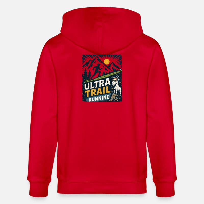 Ultra Trail Running - Veste à capuche bio CULTIVATOR Stanley/Stella Unisexe - rouge
