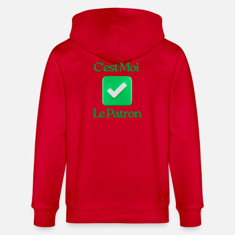 C’est Moi Le Patron - Veste à capuche bio CULTIVATOR Stanley/Stella Unisexe - rouge