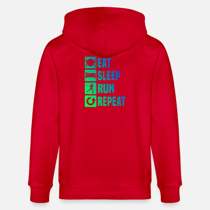 Geschenkidee für einen Running mit Running - Stanley/Stella Unisex Bio-Kapuzenjacke CULTIVATOR  - Rot