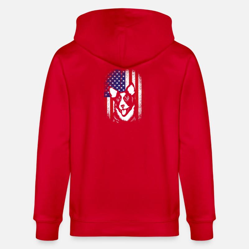Bouvier australien chien - Veste à capuche bio CULTIVATOR Stanley/Stella Unisexe - rouge