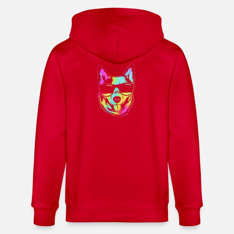Bouvier australien chien - Veste à capuche bio CULTIVATOR Stanley/Stella Unisexe - rouge