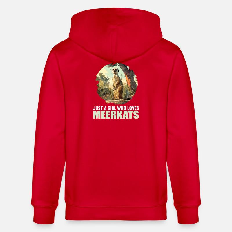 Suricate Erdmännchen - Veste à capuche bio CULTIVATOR Stanley/Stella Unisexe - rouge
