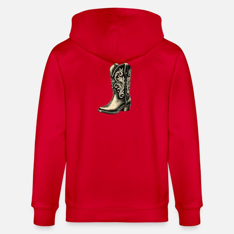 Bottes de cowboy - Veste à capuche bio CULTIVATOR Stanley/Stella Unisexe - rouge