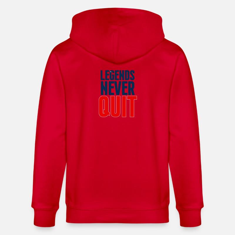 Legends Never Quit Bold - Veste à capuche bio CULTIVATOR Stanley/Stella Unisexe - rouge