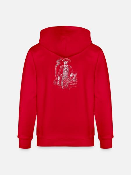 George Washington Grilling BBQ - Stanley/Stella CULTIVATOR Unisex Organic Hooded Jacket - red