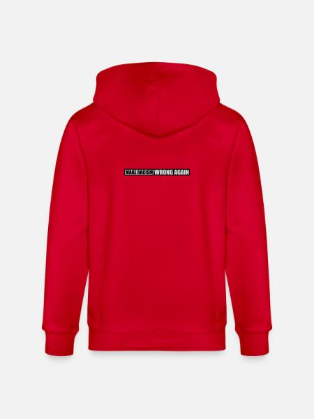 make racism wrong again - Stanley/Stella CULTIVATOR  Unisex Organic Hooded Jacket - red