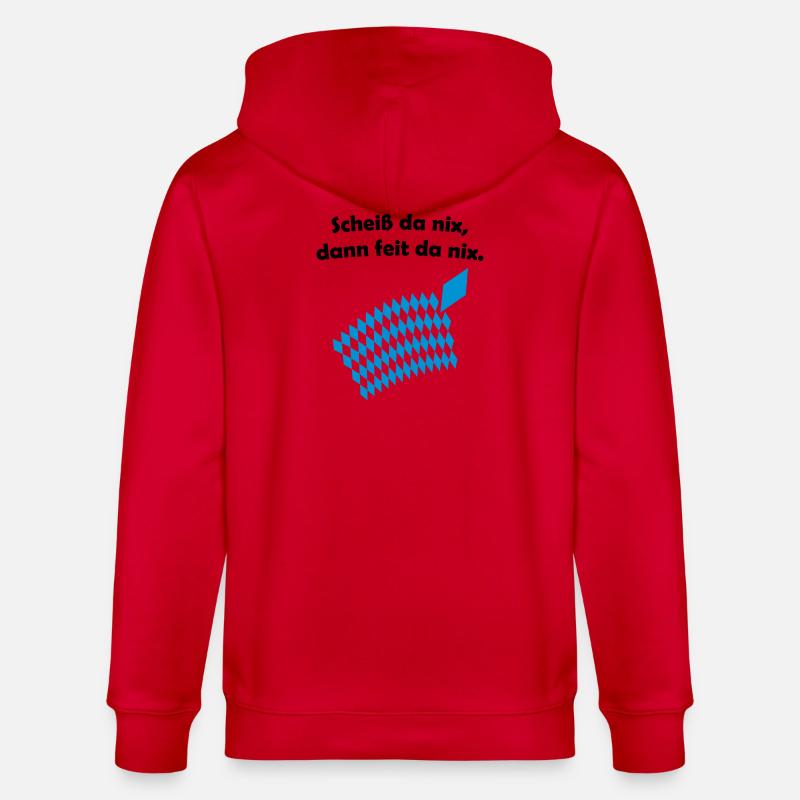 Bayerisches Scheiß da nix Design - Stanley/Stella Unisex Bio-Kapuzenjacke CULTIVATOR  - Rot