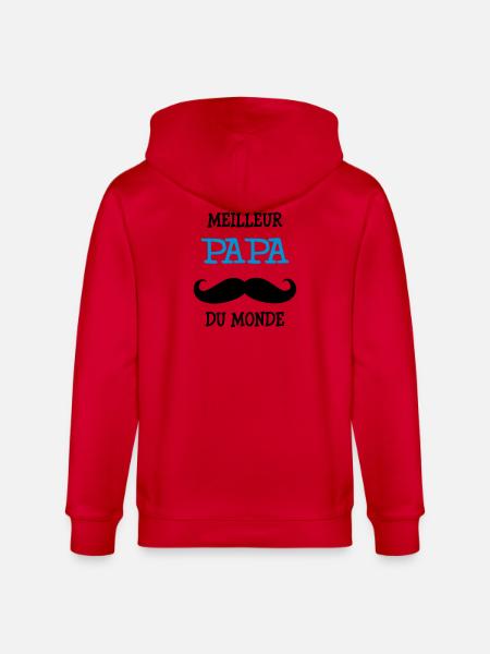 Best Dad World - Stanley/Stella CULTIVATOR  Unisex Organic Hooded Jacket - red