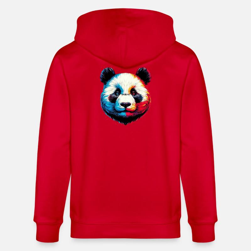 Panda - Veste à capuche bio CULTIVATOR Stanley/Stella Unisexe - rouge