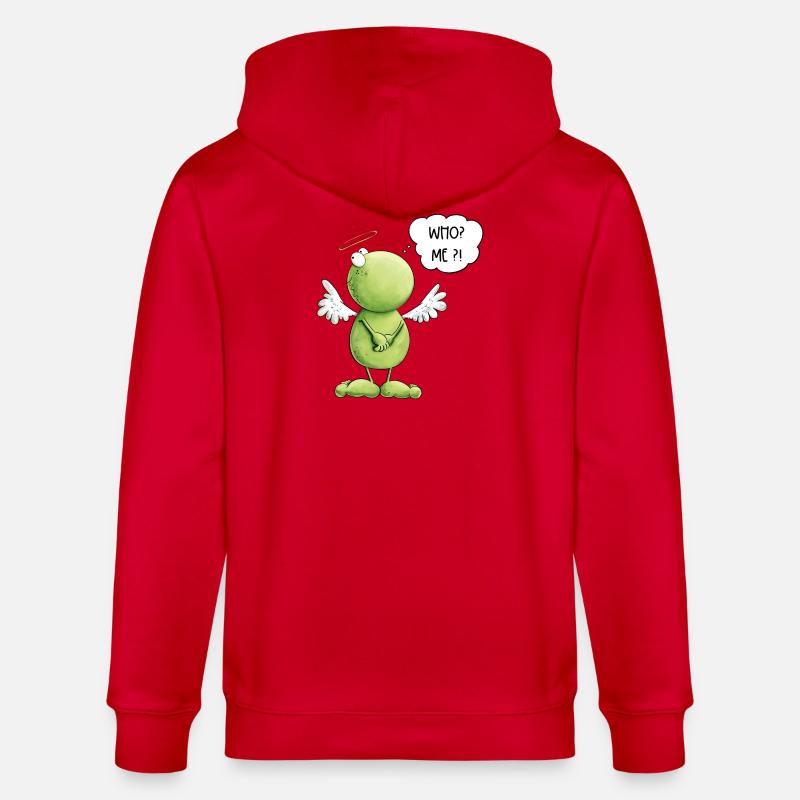 Frosch Engel Unschuld Who Me Spruch - Stanley/Stella Unisex Bio-Kapuzenjacke CULTIVATOR  - Rot