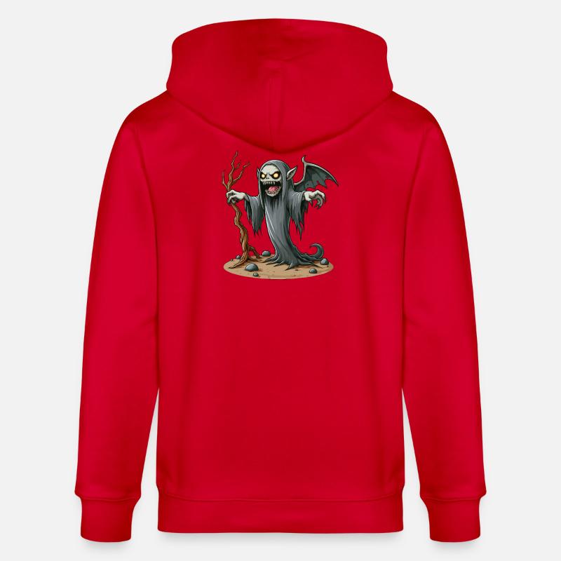 Sensenmann-Banshee auf der Erde - Stanley/Stella Unisex Bio-Kapuzenjacke CULTIVATOR  - Rot