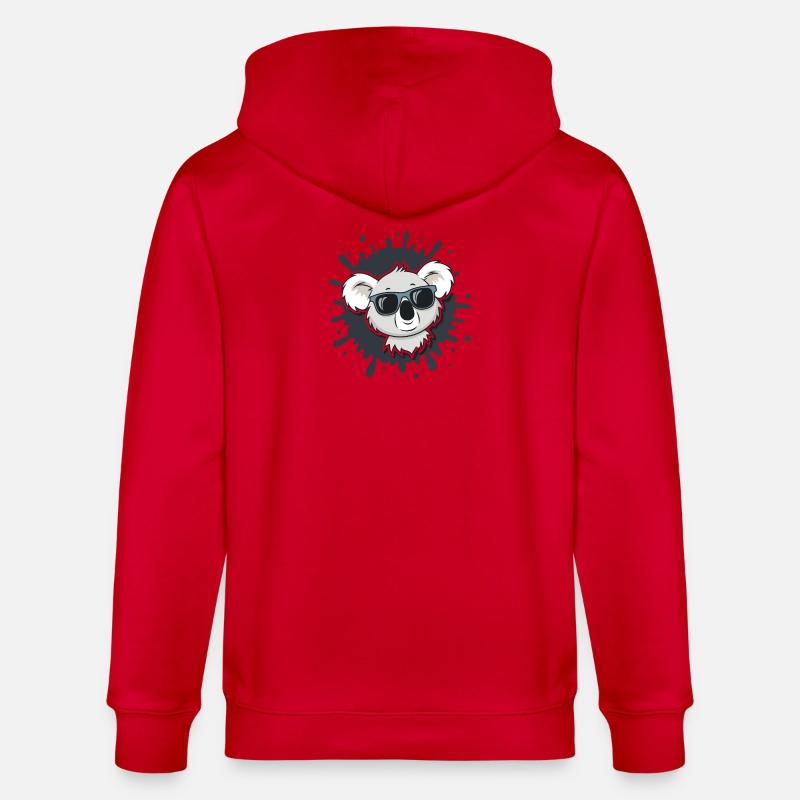 Koala Cool Lunettes Éclaboussures - Veste à capuche bio CULTIVATOR Stanley/Stella Unisexe - rouge