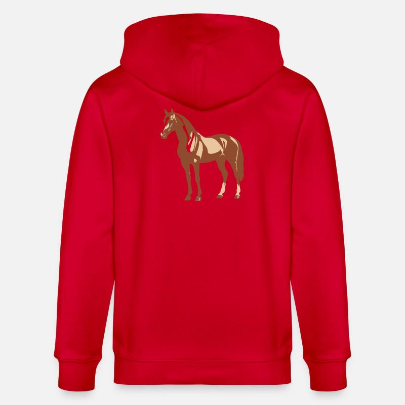 Conception de chevaux - Veste à capuche bio CULTIVATOR Stanley/Stella Unisexe - rouge