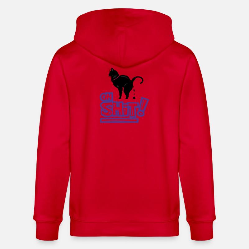 Kat Oh merde Graffiti Exclamation - Veste à capuche bio CULTIVATOR Stanley/Stella Unisexe - rouge