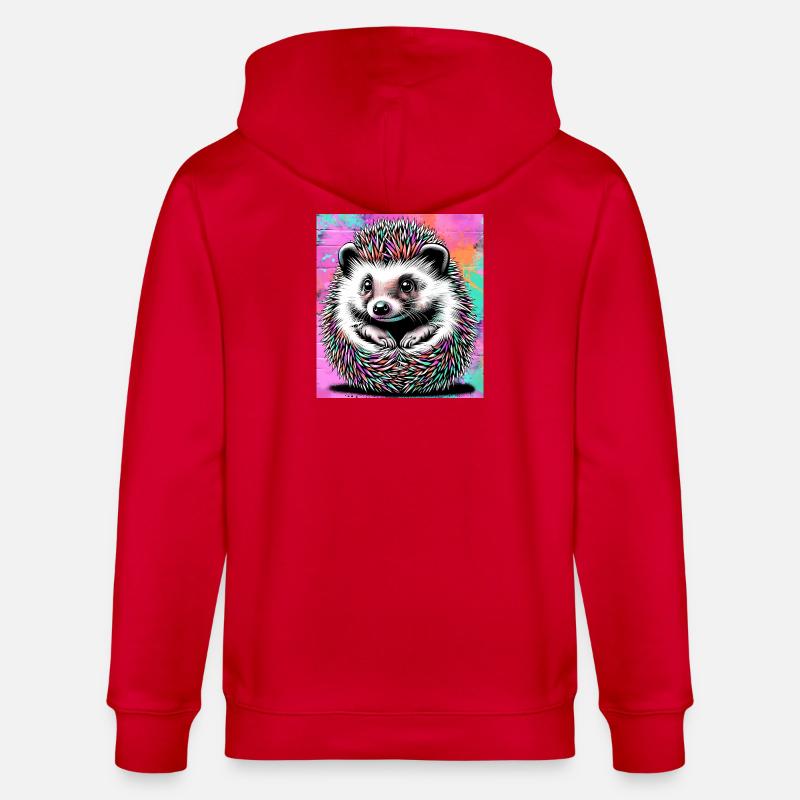 Igel - Stanley/Stella Unisex Bio-Kapuzenjacke CULTIVATOR  - Rot