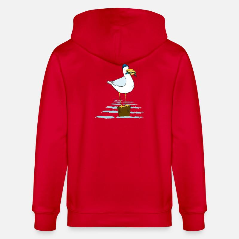 Möwe - Stanley/Stella Unisex Bio-Kapuzenjacke CULTIVATOR - Rot