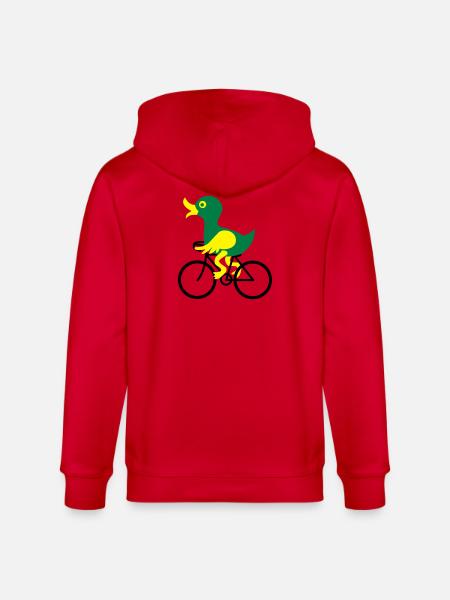bike - Stanley/Stella CULTIVATOR Unisex Organic Hooded Jacket - red