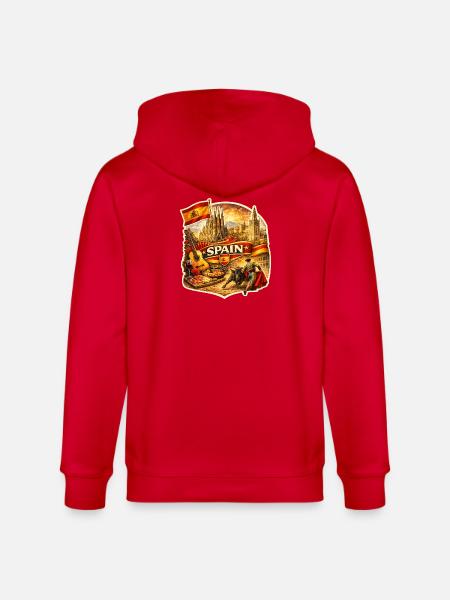 Spaniens Kulturerbe-Kollege - Stanley/Stella Unisex Bio-Kapuzenjacke CULTIVATOR  - Rot