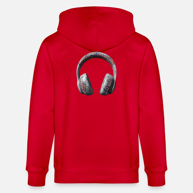 Loud Thoughts Graffiti Kopfhörer - Stanley/Stella Unisex Bio-Kapuzenjacke CULTIVATOR  - Rot
