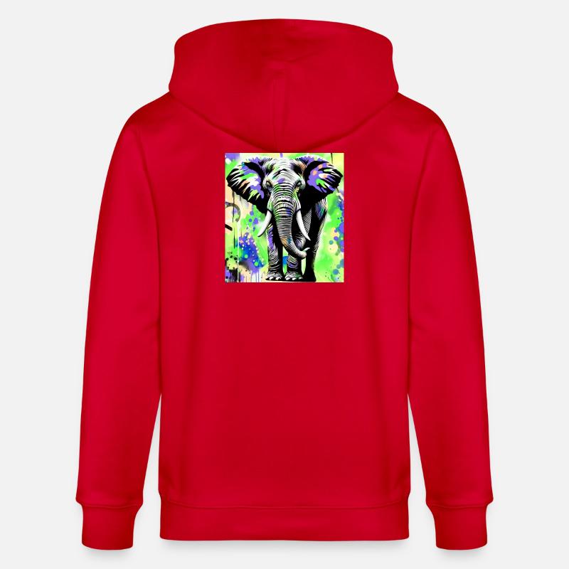 éléphant - Veste à capuche bio CULTIVATOR Stanley/Stella Unisexe - rouge