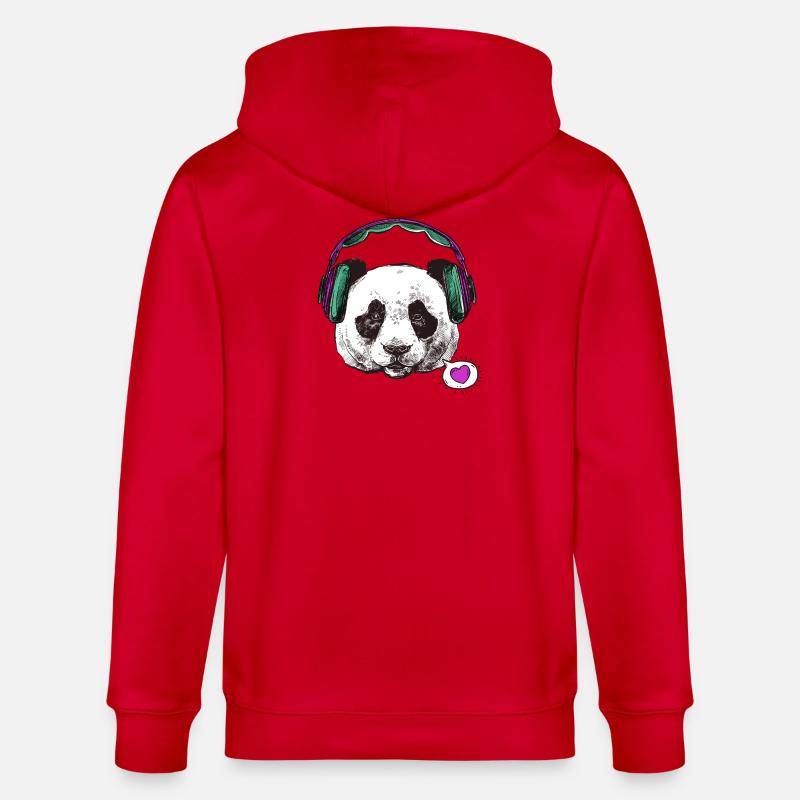 Panda grossesse - Veste à capuche bio CULTIVATOR Stanley/Stella Unisexe - rouge