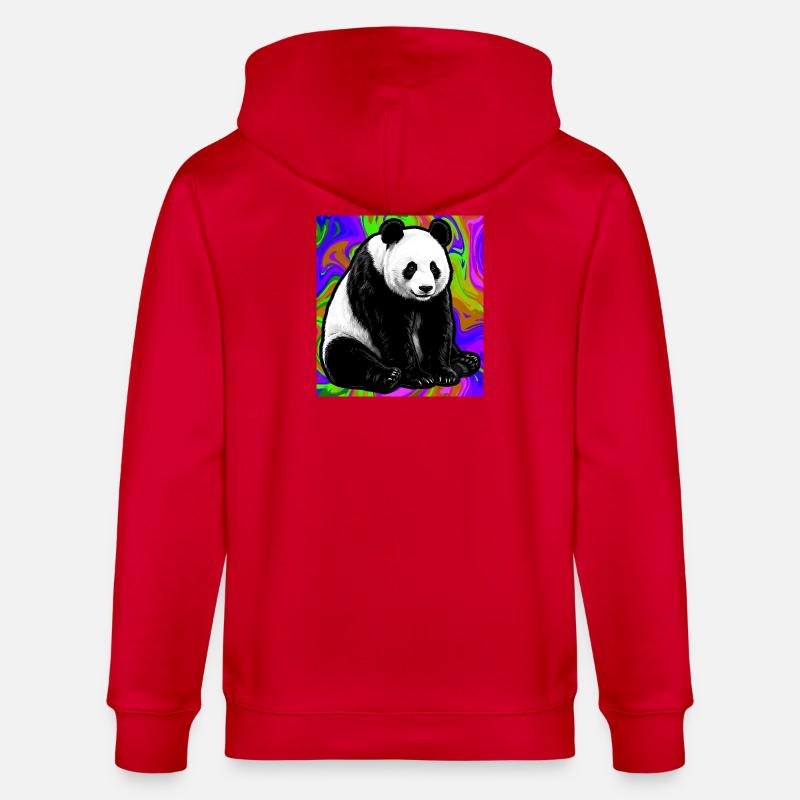 panda - Veste à capuche bio CULTIVATOR Stanley/Stella Unisexe - rouge