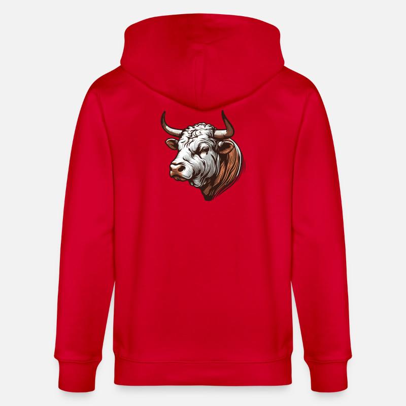 Taureau - Veste à capuche bio CULTIVATOR Stanley/Stella Unisexe - rouge