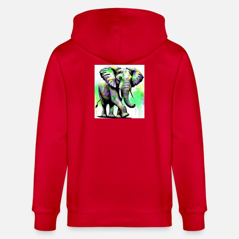 éléphant - Veste à capuche bio CULTIVATOR Stanley/Stella Unisexe - rouge
