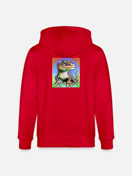 Gecko - Stanley/Stella CULTIVATOR Unisex Organic Hooded Jacket - red