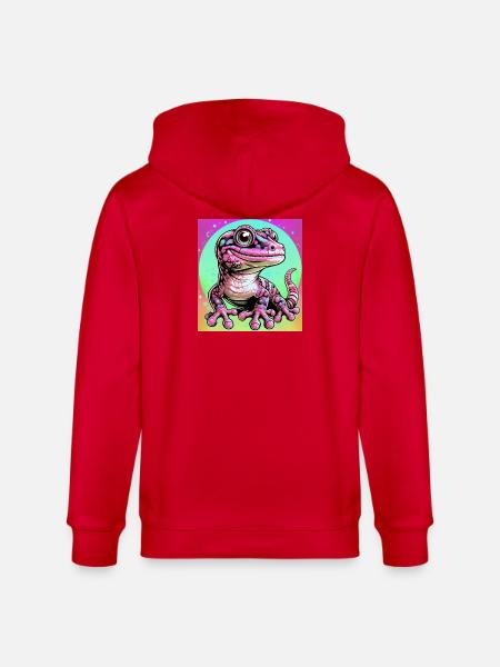 Gecko - Stanley/Stella CULTIVATOR Unisex Organic Hooded Jacket - red