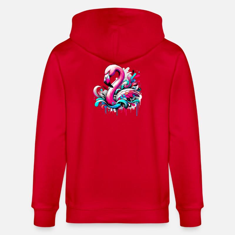 Flamant - Veste à capuche bio CULTIVATOR Stanley/Stella Unisexe - rouge